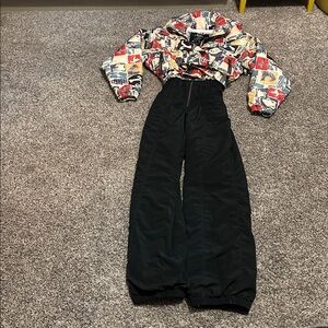 NILS Multicolor Ski & Snow Jacket with Black Pants